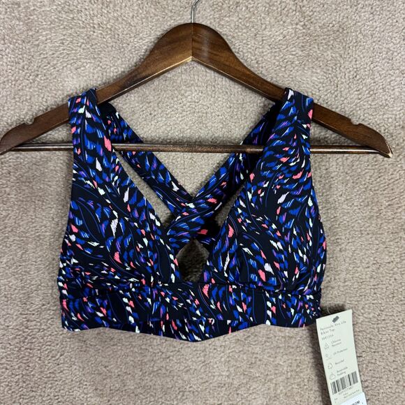 Sweaty Betty Peninsula Xtra Life Bikini Top Sz Small Black‎ Coral Cross-Back NEW - Picture 2 of 13
